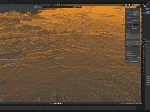 Ireland Terrain Map Model 3D