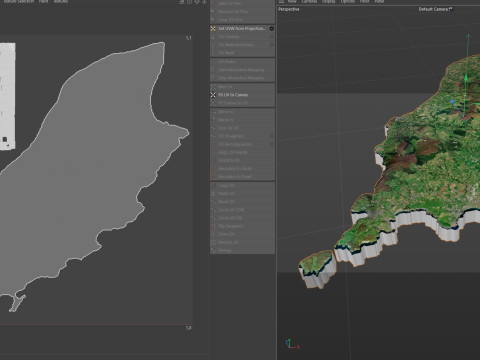 Isle of Man terrain map Model 3D
