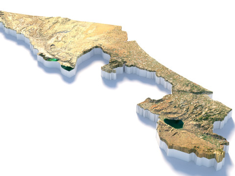 Israel Terrain Map 3D Model