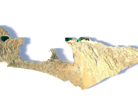 Israel Terrain Map 3D Model