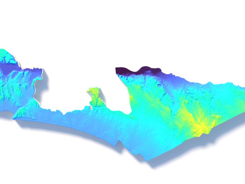 Israel Terrain Map 3D Model