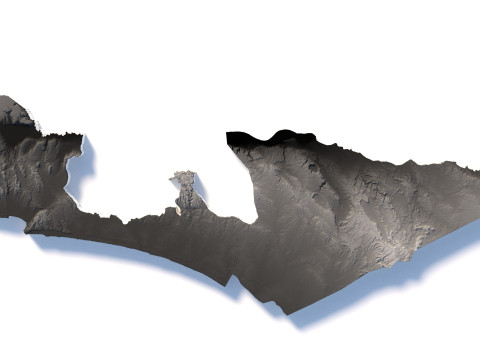 Israel Terrain Map 3D Model