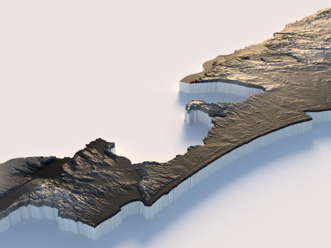 Israel Terrain Map 3D Model