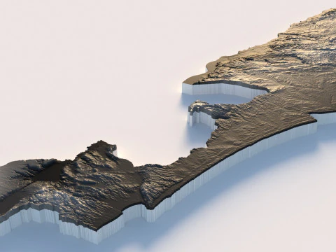 Israel Terrain Map 3D Model