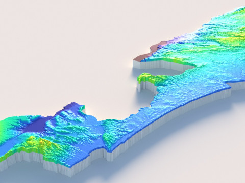 Israel Terrain Map 3D Model