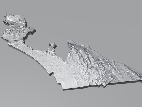 Israel Terrain Map 3D Model