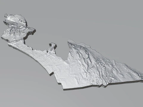 Israel Terrain Map 3D Model