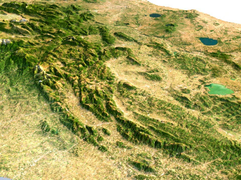 Italy terrain map 3D Model
