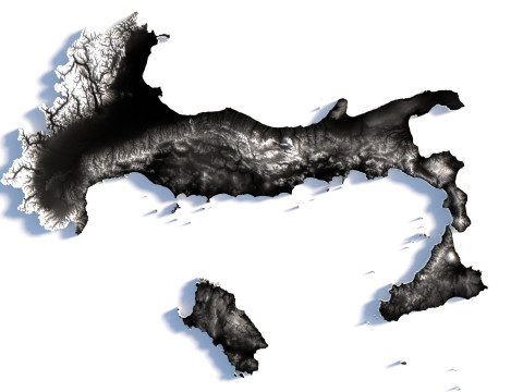 Italy terrain map 3D Model
