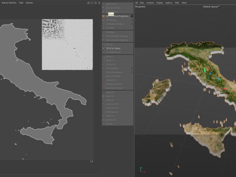 Italy terrain map 3D Model