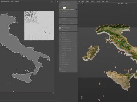 Italy terrain map 3D Model