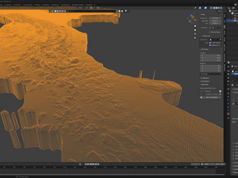 Italy terrain map 3D Model