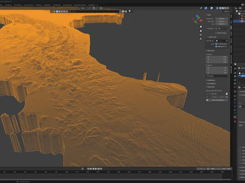 Italy terrain map 3D Model