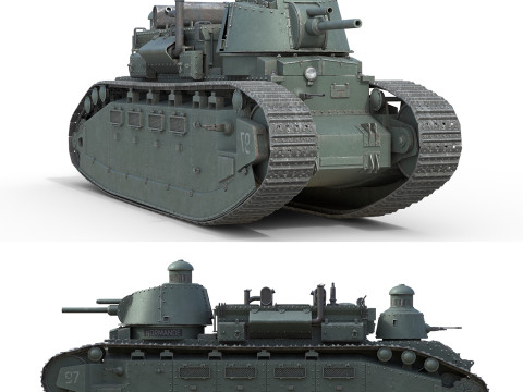 Char 2C Heavy Tank 3D Model