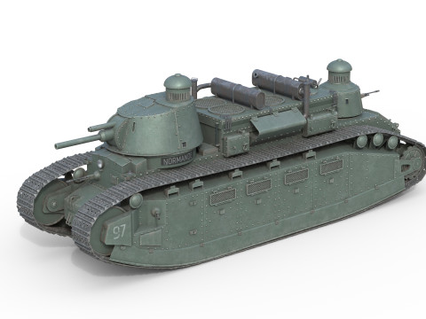 Char 2C Heavy Tank 3D 모델