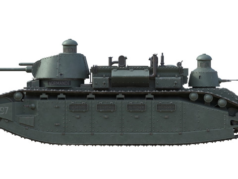 Char 2C Heavy Tank 3D 모델