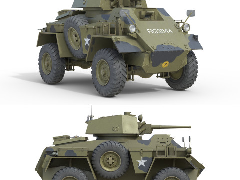 Humber Armoured Car 3D Model