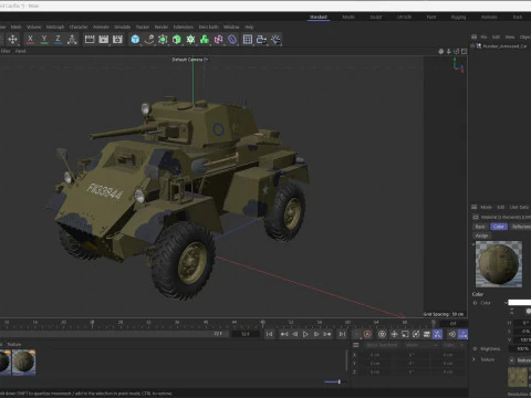 Humber Armoured Car 3D Model