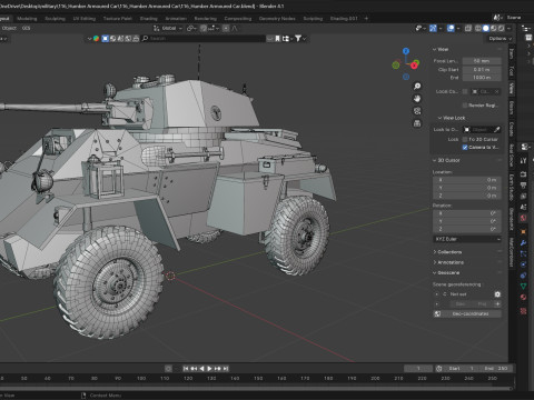 Humber Armoured Car 3D 모델