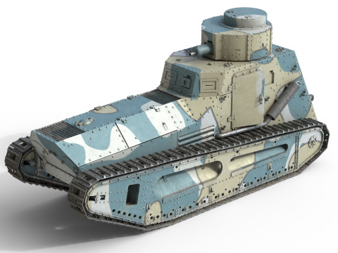 LK II Light Tank Modello 3D