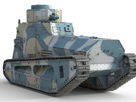 LK II Light Tank Modello 3D