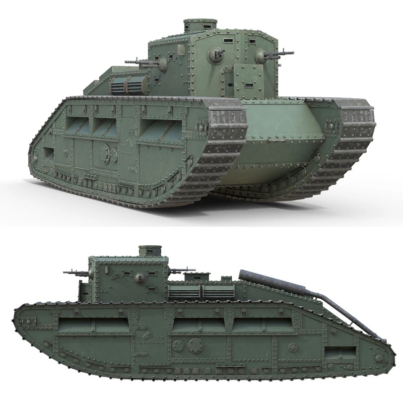 Medium Mark C Medium tank 3D Model .c4d .max .obj .3ds .fbx .stl .blend 