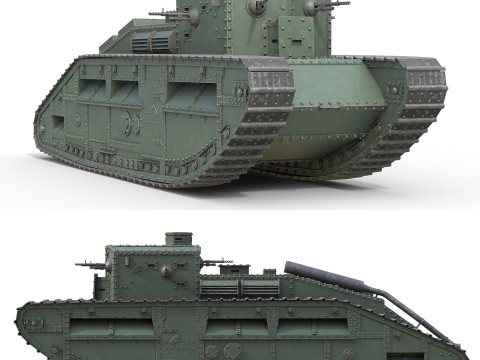Medium Mark C Medium tank 3D Model