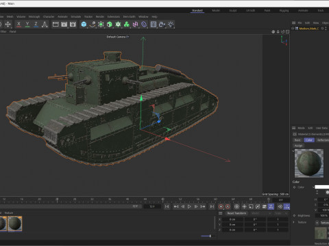 Medium Mark C Medium tank 3D Model