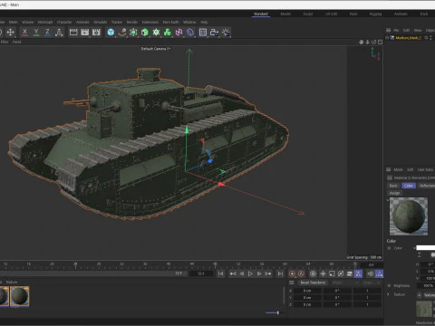 Medium Mark C Medium tank 3D Model