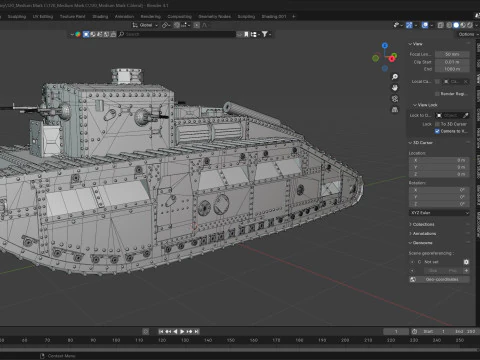 Medium Mark C Medium tank 3D Model