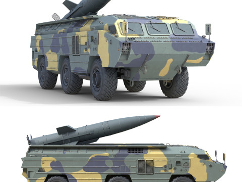 OTR 21 Tochka Tactical Ballistic Missile 3D Model