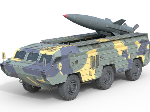 OTR 21 Tochka Tactical Ballistic Missile 3D मॉडल