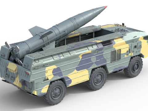 OTR 21 Tochka Tactical Ballistic Missile 3D मॉडल