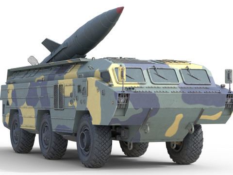 OTR 21 Tochka Tactical Ballistic Missile 3D मॉडल
