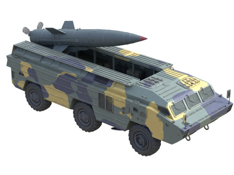 OTR 21 Tochka Tactical Ballistic Missile 3D मॉडल