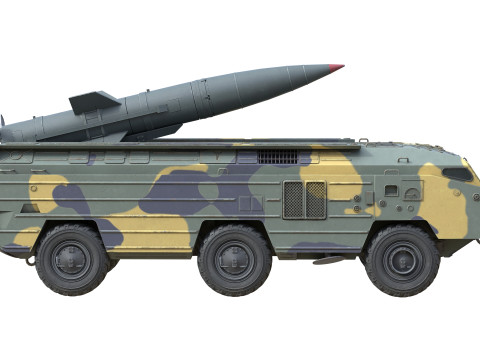 OTR 21 Tochka Tactical Ballistic Missile 3D मॉडल