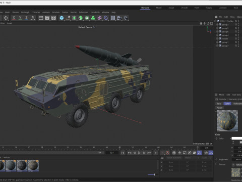OTR 21 Tochka Tactical Ballistic Missile 3D मॉडल
