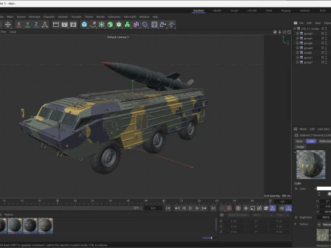 OTR 21 Tochka Tactical Ballistic Missile 3D Model