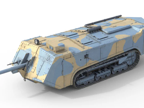 Saint Chamond Heavy Tank 3D Model