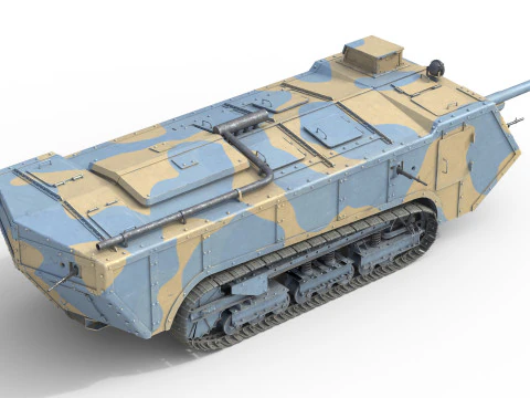 Saint Chamond Heavy Tank 3D Model