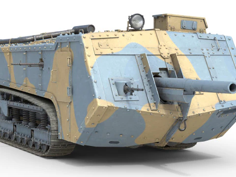 Saint Chamond Heavy Tank 3D Model