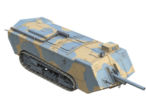 Saint Chamond Heavy Tank 3D 모델