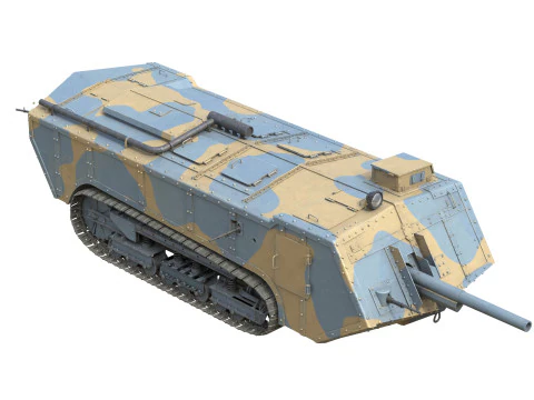 Saint Chamond Heavy Tank 3D Model