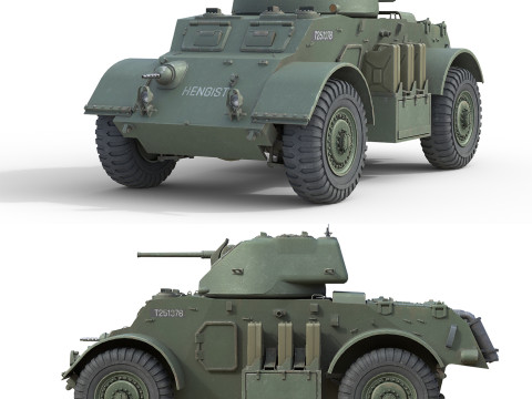 T17E1 Staghound Armored Car 3D Модель