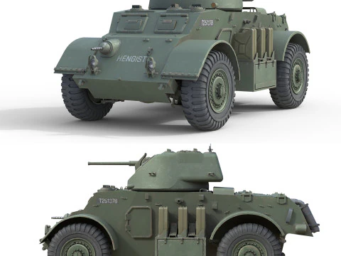 Autoblindata T17E1 Staghound Modello 3D