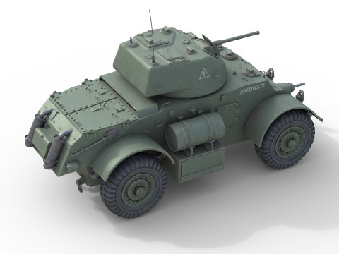 T17E1 Staghound Armored Car Model 3D