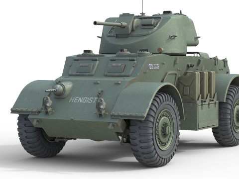 T17E1 Staghound Armored Car Model 3D