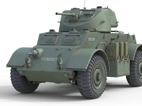 T17E1 Staghound Armored Car 3D Model