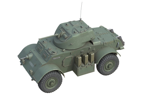 T17E1 Staghound Armored Car Model 3D