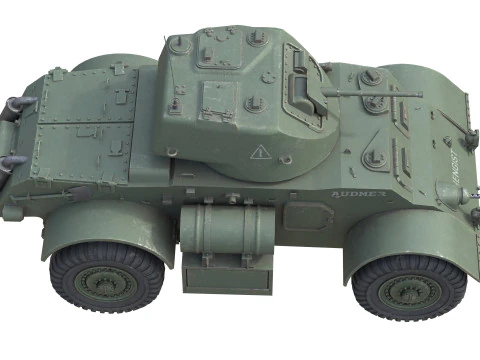 T17E1 Staghound Armored Car 3D Model